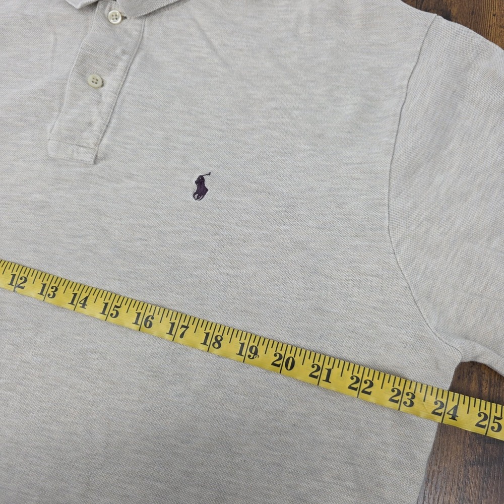 VTG Polo Ralph Lauren Polo Shirt Men XL Beige Creme Long Sleeve Soft Cotton - Picture 6 of 8